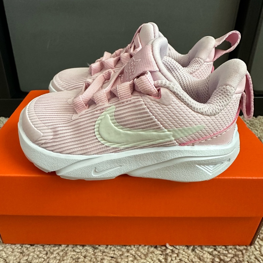 Nike Star Runner 4 Toddler Girls Shoes 5c Pink Foam Summit White